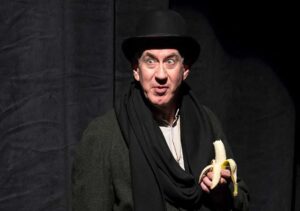 Barry McGovern in ‘I'll Go On.' The play is based on three Samuel Beckett novels. (Photo courtesy Craig Schwartz Photography)