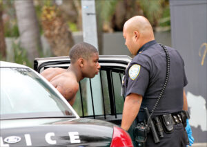 Santa Monica police arrest a burglary suspect last year. (File photo)