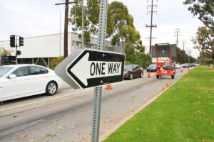 EVEN WORSE? Traffic stacks up on Tuesday afternoon at the corner of 26th Street and Olympic Boulevard. (Daniel Archuleta daniela@www.smdp.com)