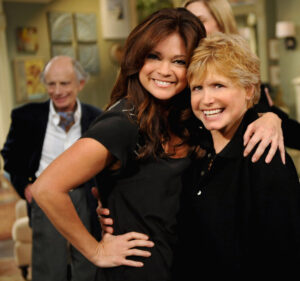 Franklin (right) with her former 'One Day at a Time' co-star Valerie Bertinelli. (Photo courtesy Google Images)