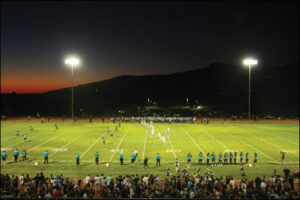 Malibu High School lights. (Photo courtesy Malibu Times)