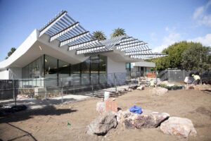 The Pico Neighborhood Library is nearly complete and could open later this month. It is located at Viginia Avenue Park. (Brandon Wise brandon@www.smdp.com)