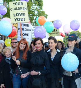 HAPPY BIRTHDAY, DAD: Kerri Kasem (second from right) held a vigil honoring her father, Casey Kasem, the legendary radio host. (Photo courtesy Julie White)