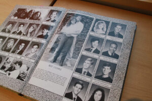 WAY BACK: Steve Macko stands behind Melissa Reed in 1989's Santa Monica High School's yearbook. (Daniel Archuleta)