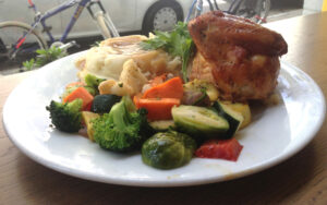 The rotisserie chicken at Country Kitchen. The spices make the dish. (Michael Ryan michael@www.smdp.com)