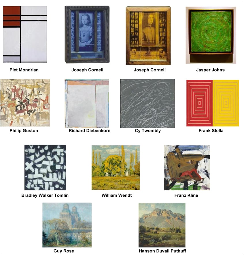 These are some of the previously stolen works of art. (Image courtesy SMPD)