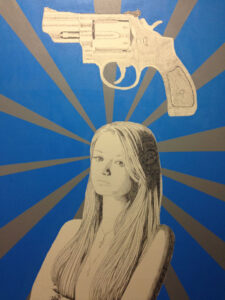 Street artist Dillon's work titled '.38 Special.' (By Dillon)