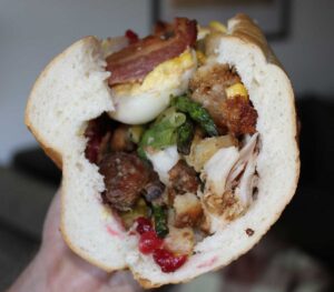 The stuffed Thanksgiving turkey sandwich. Make your own, if you dare. (Michael Ryan michael@www.smdp.com)