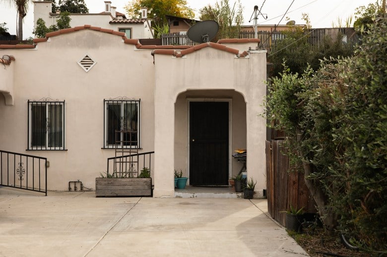 The home of Maria Vela and her family in east Los Angeles on Dec. 17 2023. Vela and her family will be evicted from their home on Christmas Eve after living in the property for more than 20 years. Photo by Adriana Heldiz, CalMatters