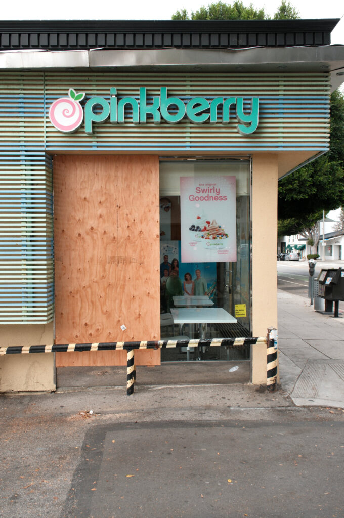 Pinkberry broken window.