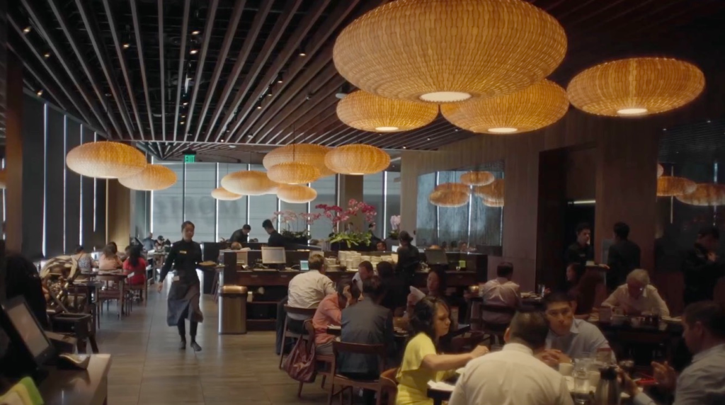 The interior of a Din Tai Fung restaurant