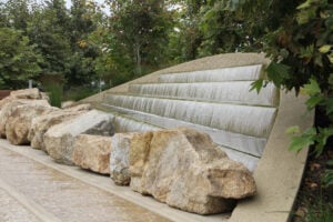 One of a handful of water features at Tongva Park, which was designed to resemble an arroyo. (File photo)