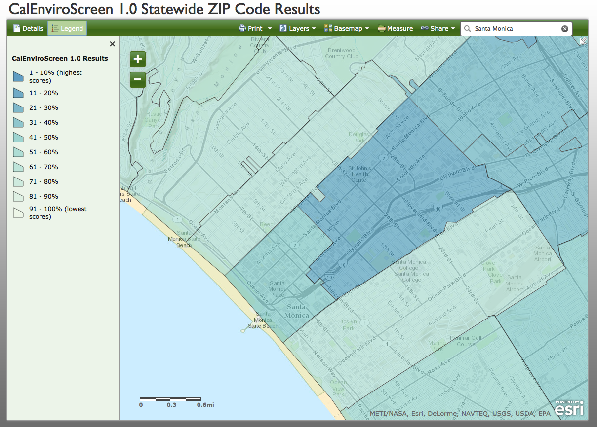 This report shows Santa Monica's air quality results. 