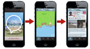 The 'Our Malibu Beaches' app is available at the iTunes store and is free to download. (Photo courtesy Kickstarter.com)