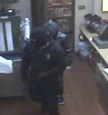 Surveillance footage from an armed robbery at the Jack in a Box at Santa Monica and Lincoln boulevards (Photo courtesy SMPD)