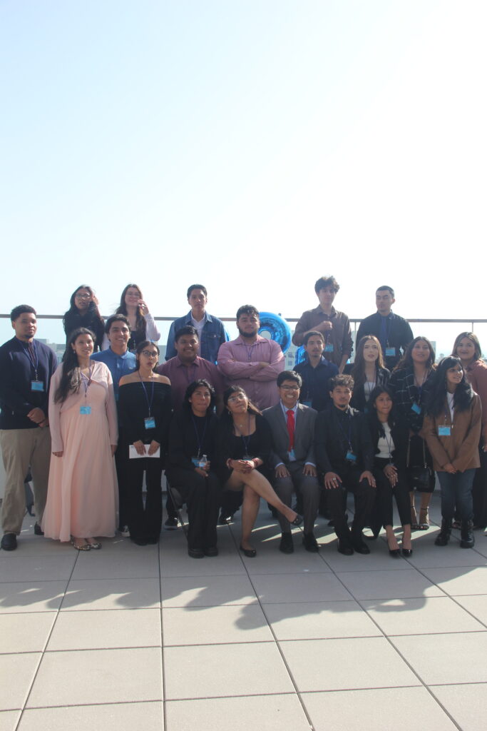 a group of people posing for a photo