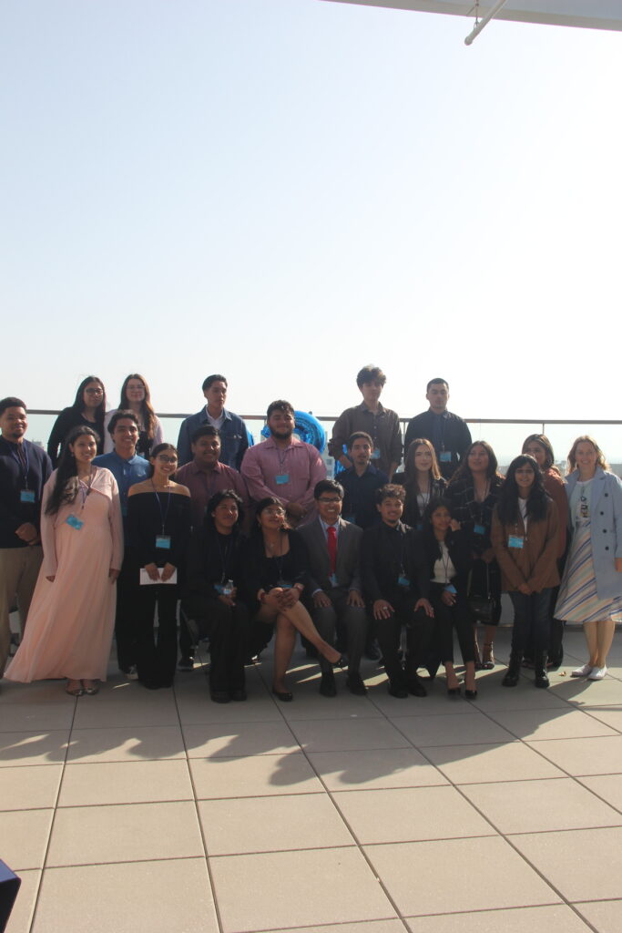 a group of people posing for a photo