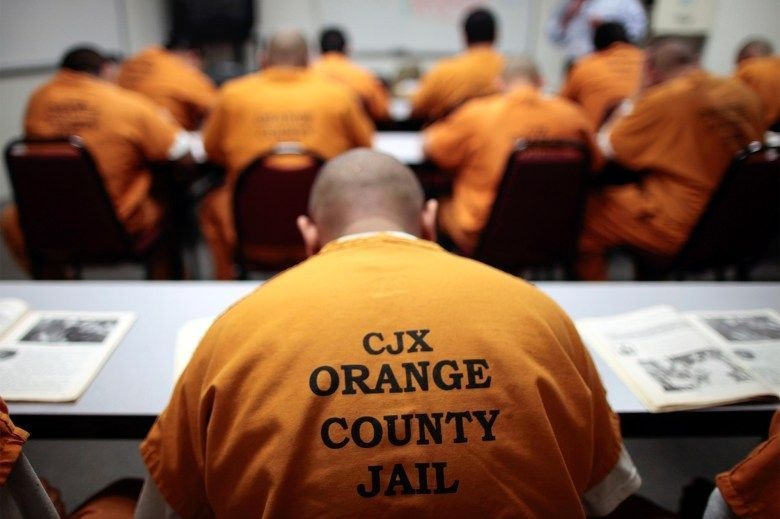 Inmates at the Orange County jail in Santa Ana. Photo by Lucy Nicholson, Reuters